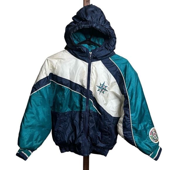 VTG Mariners Kids Hooded Jacket Medium - Picture 1 of 6